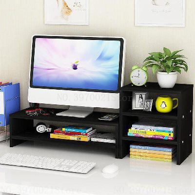 Desktop monitor stand computer pleje hals skærm riser træ hylde sokkel stærk bærbar stand bordholder til notebook tv