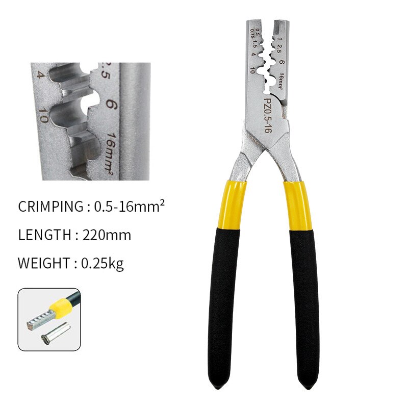 Crimping Tube Terminal Pliers 0.25-35mm GERMAN Style Mini Crimper Pliers electrical Bootlace 1200pcs Terminal VE Crimping Tools