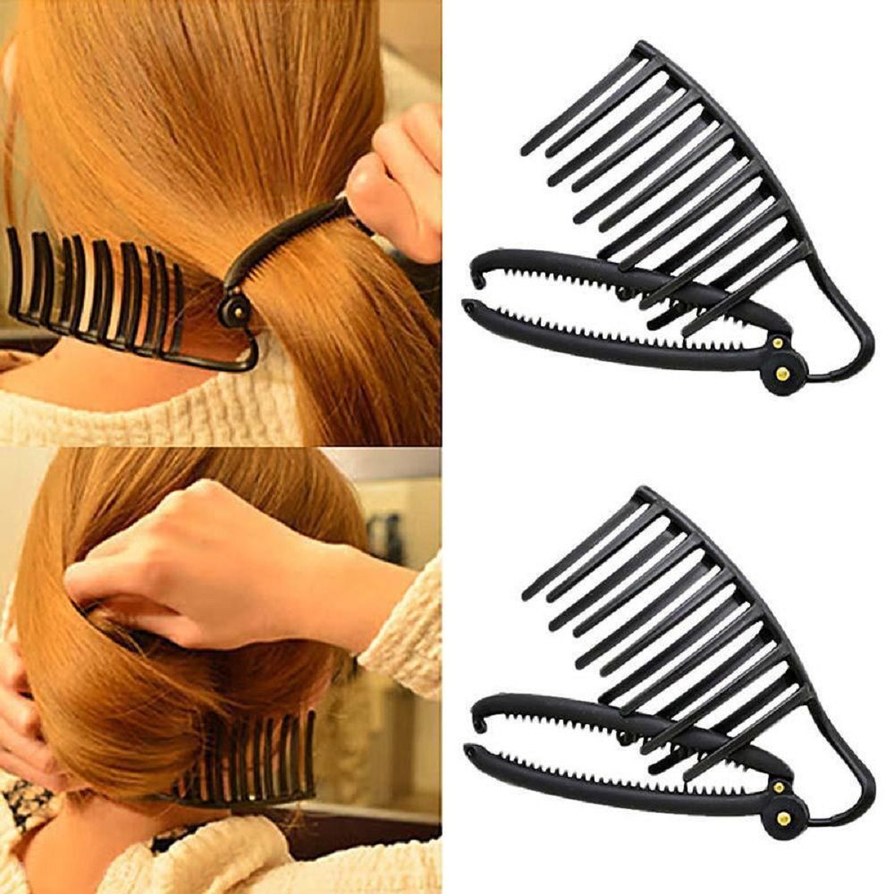 Magic Women DIY Formal Hair Styling Updo Bun Comb And Clip Tool Set Twist Maker Holder For Hair French Twist Maker Holder