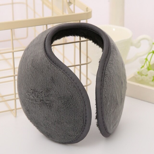Winter Thicken Fleece Earmuffs Ear Warmers Men Women Soft Plush Ear Muffs Outdoor Windproof Wear Earmuffs for Sports Daily Wear: grey