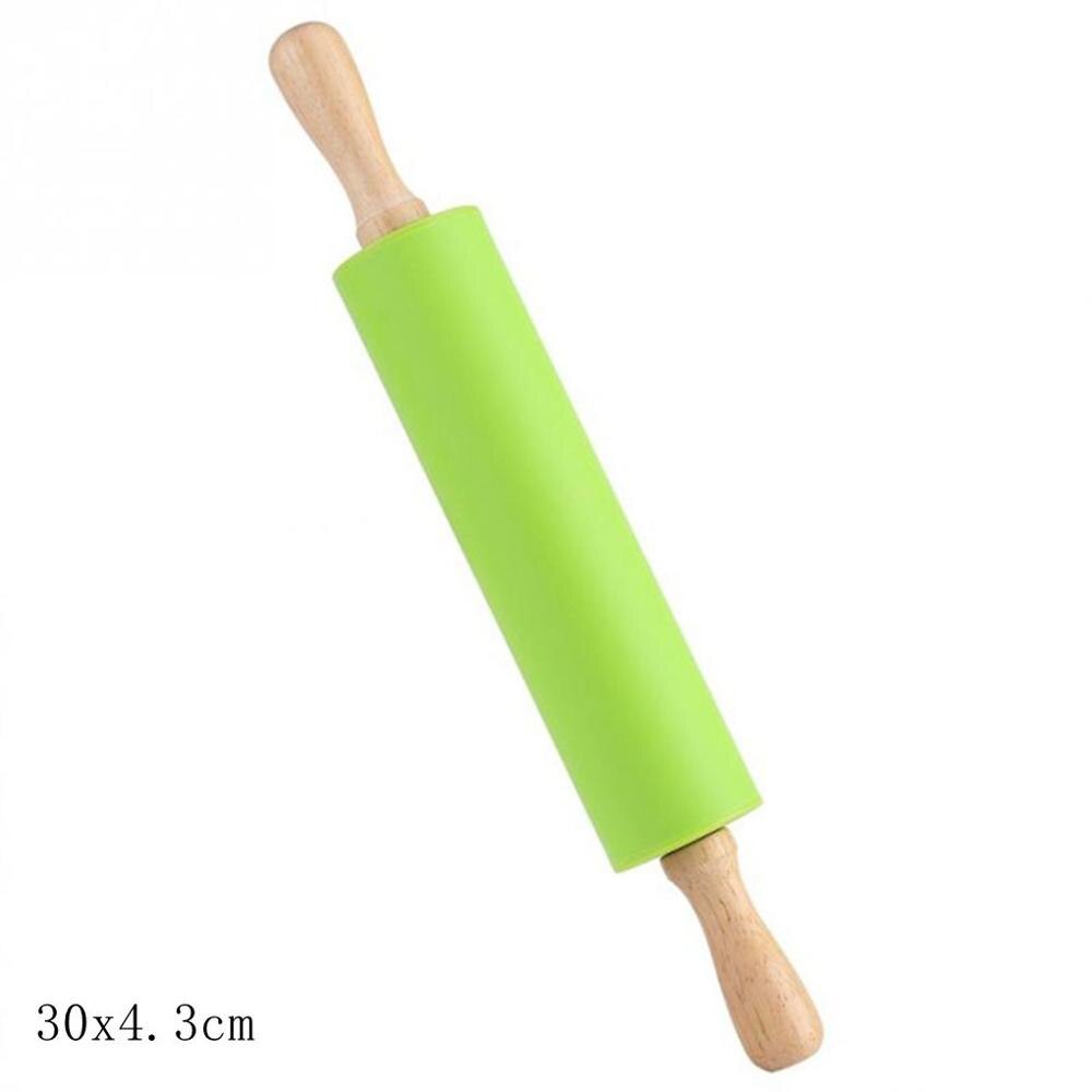 Silicone Rolling Pin Baking Cookies Biscuits Fondant Dough Roller PP Non-Stick Rolling Pin Embossing Mold DIY Baking: NO.11