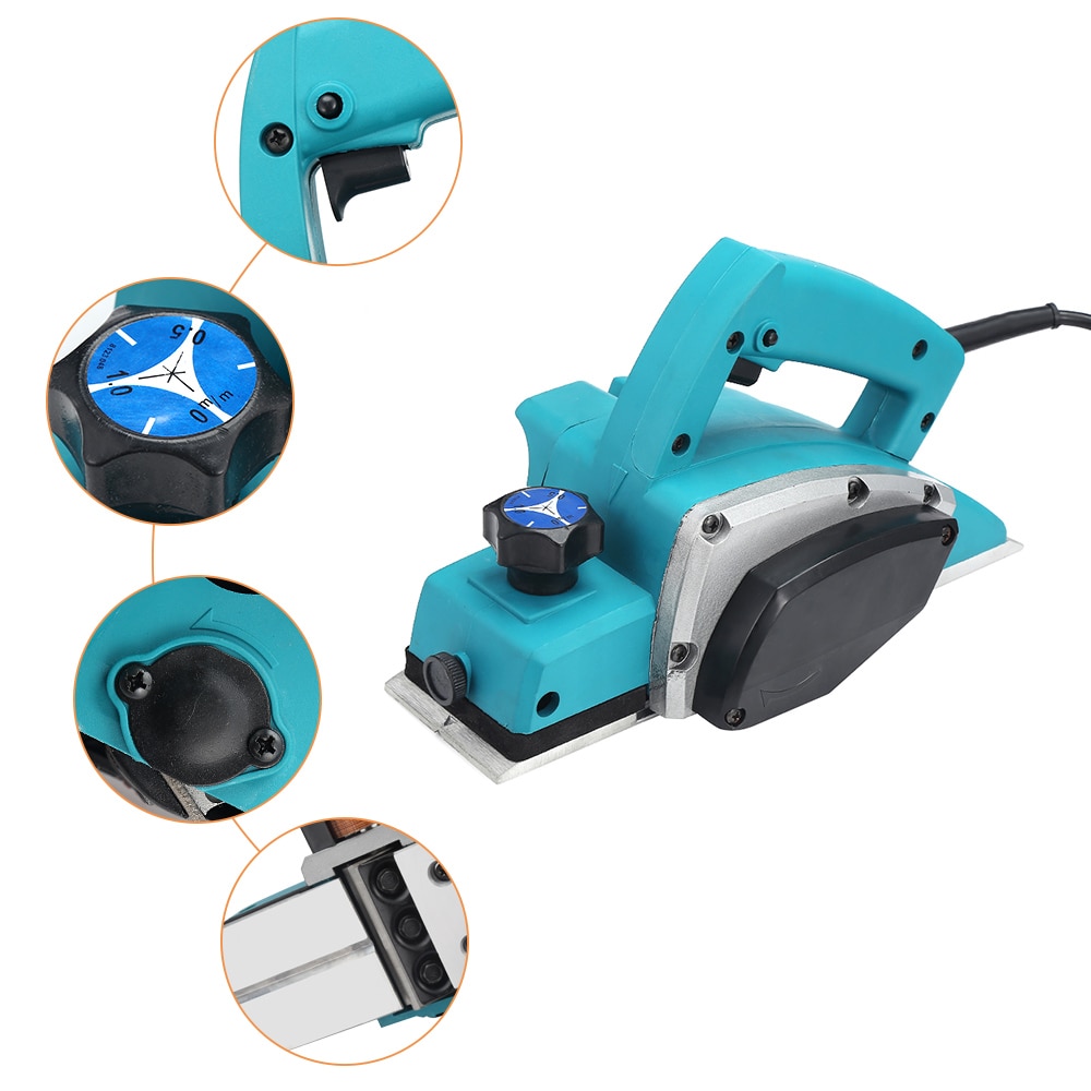 Cepillo eléctrico de mano de 1000W, potente juego de limas para carpintería de 13000 a 16000rpm, DIY Kit de herramientas para el hogar