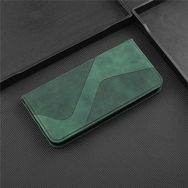 Magnetische Lederen Boek Case Voor Samsung Galaxy A21S Wallet Cover Voor Samsung A21 Een 21 S Flip Stand Telefoon Gevallen samsunga21s Coque: A21 / green