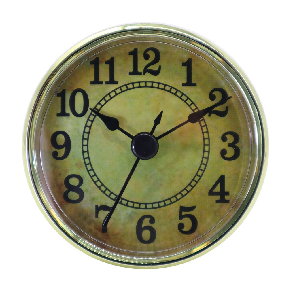 70mm cadran chiffre arabe rond Quartz horloge insérer mouvement garniture dorée