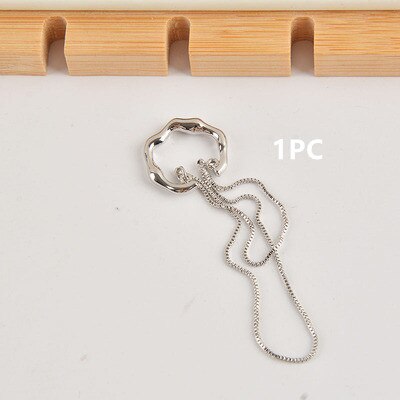 AOMU-pendientes de Metal con formas geométricas para mujer, aretes, Piercings, Color ovalados, redondos, Vintage,: 3