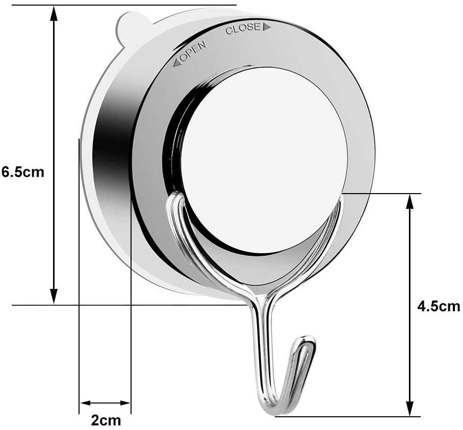 Gancho de ventosa Extra fuerte, gancho de succión de pared al vacío sin perforación, soporte de toalla de acero inoxidable para ventana de vidrio y baño