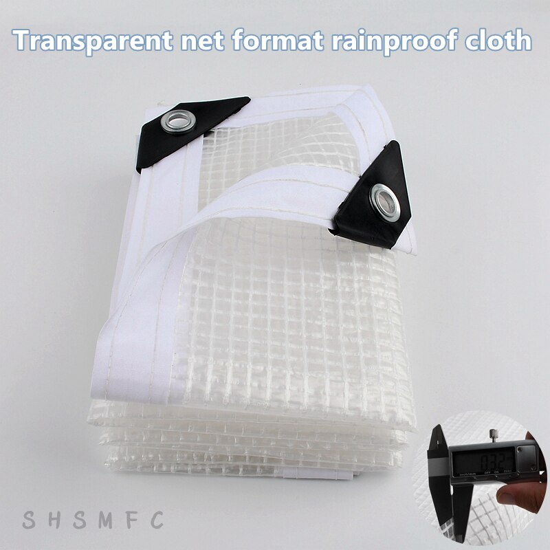 0.32mm plandeka folia PE balkon ogród przezroczysta siatka format odporna na deszcz tkanina szklarnia sukulenta tkanina przeciwdeszczowa