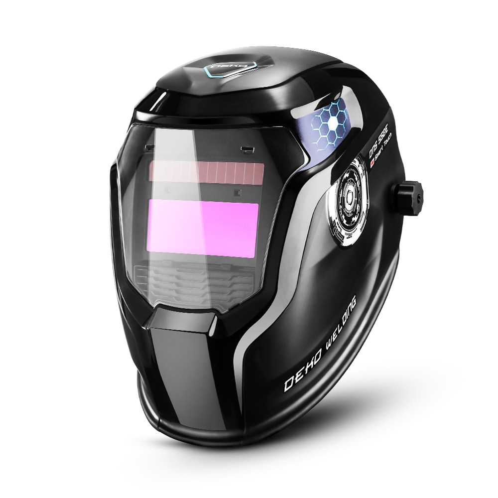 DEKO DNS-550E Upgraded Solar Power Auto Darkening Welding Helmet Shade Range 4/5-8.5/9-13.5 Welding Mask for TIG MIG MMA