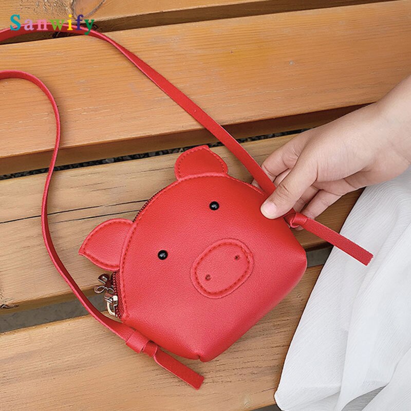 Monedero de oveja renagada para niñas, monedero para niños, bolso cambiador pequeño de piel sintética con dibujos animados para niños, bandolera tipo mensajero de princesa
