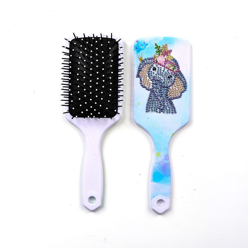 Peinture diamant 5D à faire soi-même, avec des animaux de dessin animé, peigne à strass, brosses à cheveux en forme spéciale, artisanal fait à la main: 1