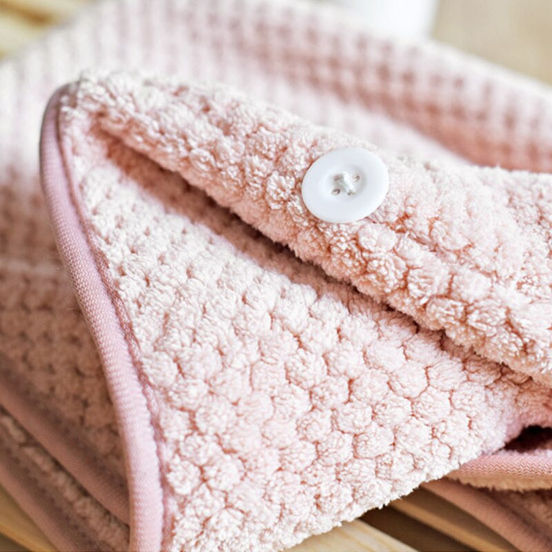 Micro Fiber Haar Handdoek Haardrooginrichtingen Handdoeken Quick Magic Droog Hoed Cap Twist Hoofd Handdoek Met Knop