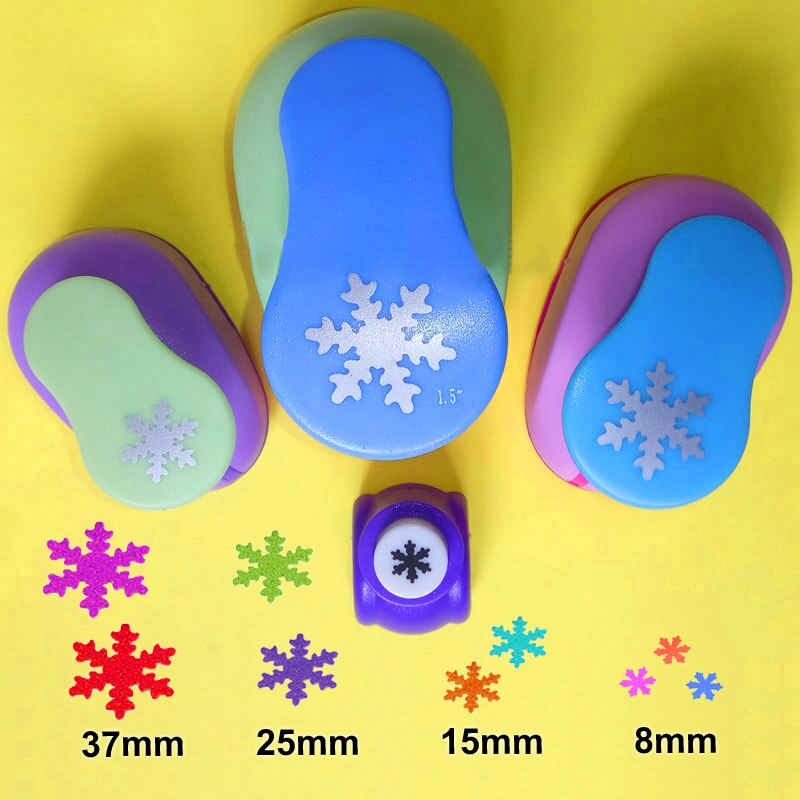 4.9cm 3.7cm 2.5cm Snowflake craft punch set children manual DIY hole punches cortador de papel de scrapbook Snow punch 2" 1.5" 1