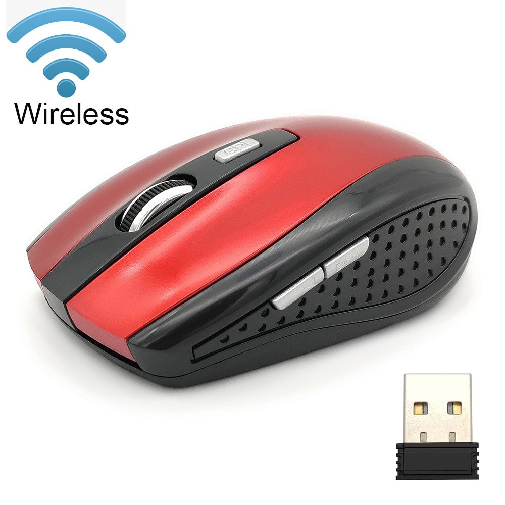 Professionelle 2,4 GHz Wireless-Spiel Maus Optische Mäuse Mause mit USB Empfänger Für Computer PC Laptop: Rot