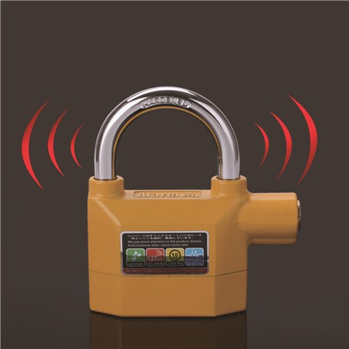 Waterdicht Motorfiets Alarm Lock Anti-diefstal Moto Bike Home Waarschuwing Security Disc Lock Voor Diefstal Bescherming Alarma Moto: yellow
