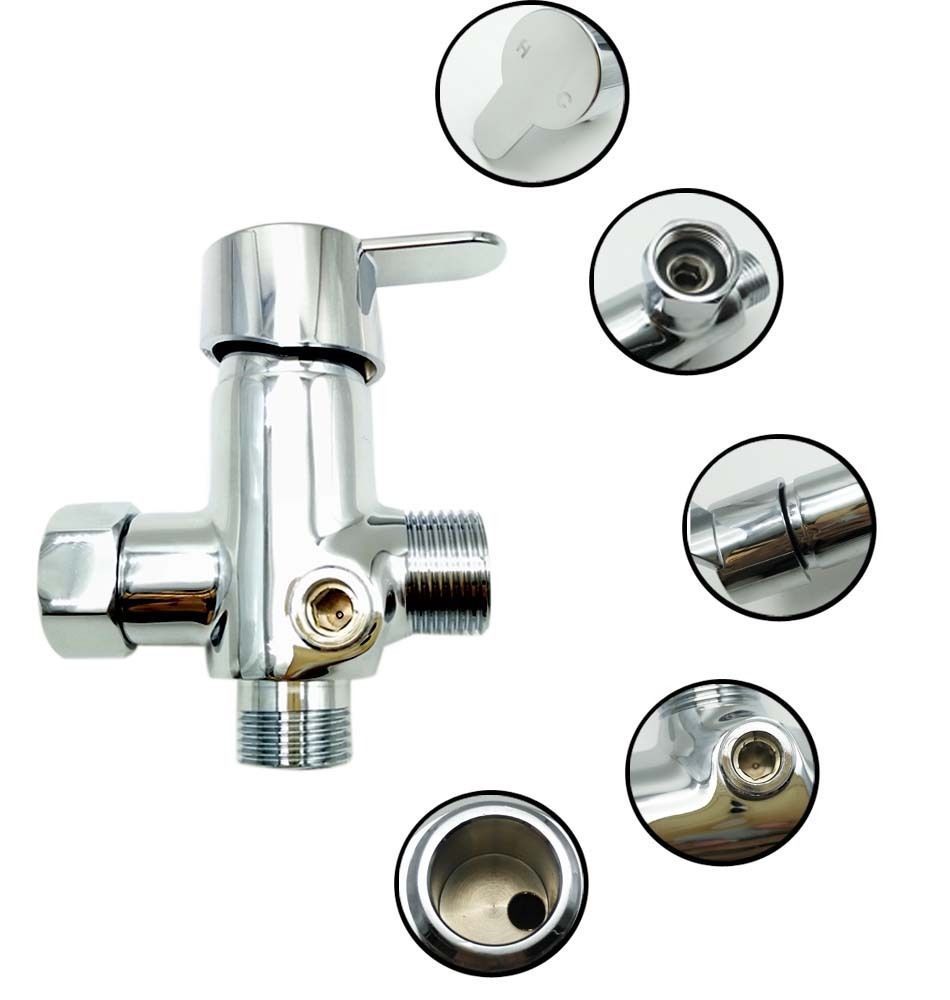 Badkamer 4-way Tee Connector Wc Warm/koud Mengkraan Set Voor HandHeld Bidet
