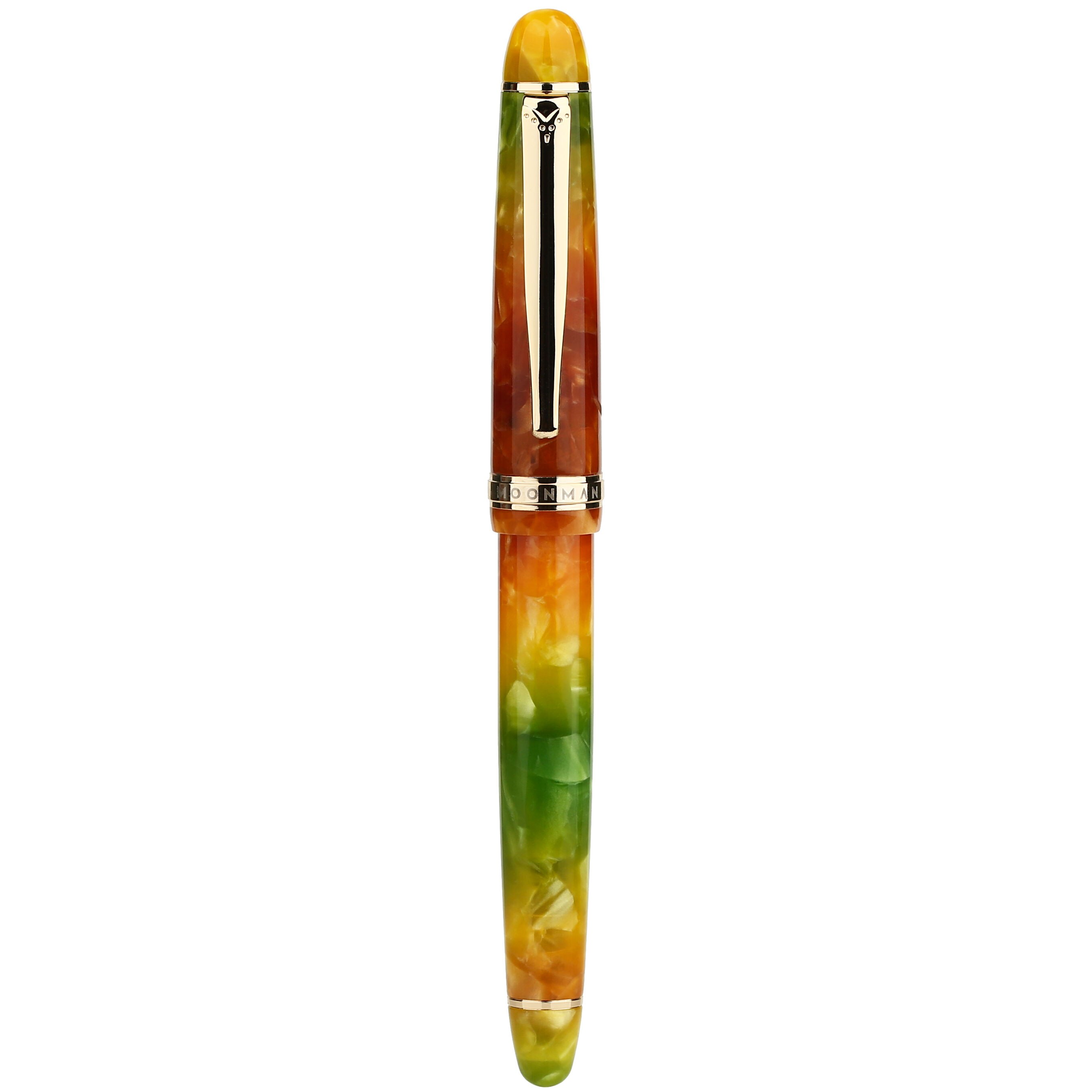 Moonman S3 Colorful Resin Fountain Pen Camouflage Gold-plated EF/F Nib Ink Pen Original Box: Yellow(NO BOX) / F
