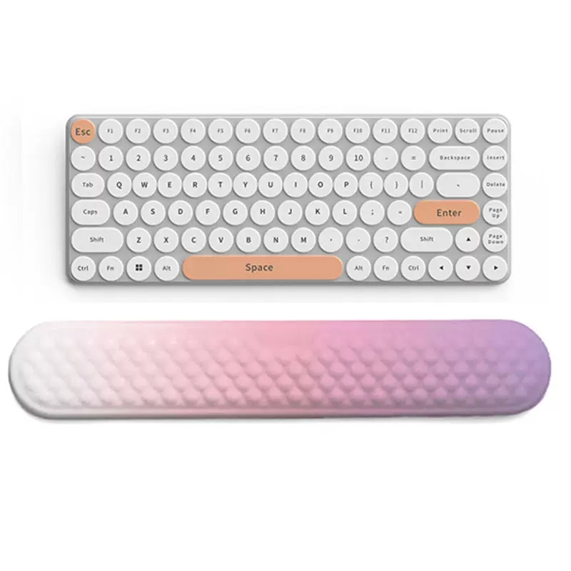 Toetsenbord Polssteun Pad Set Zacht Memory Foam Muismat Polssteun Kussen Pijnbestrijding Ergonomische Computer Muismat: Bruin