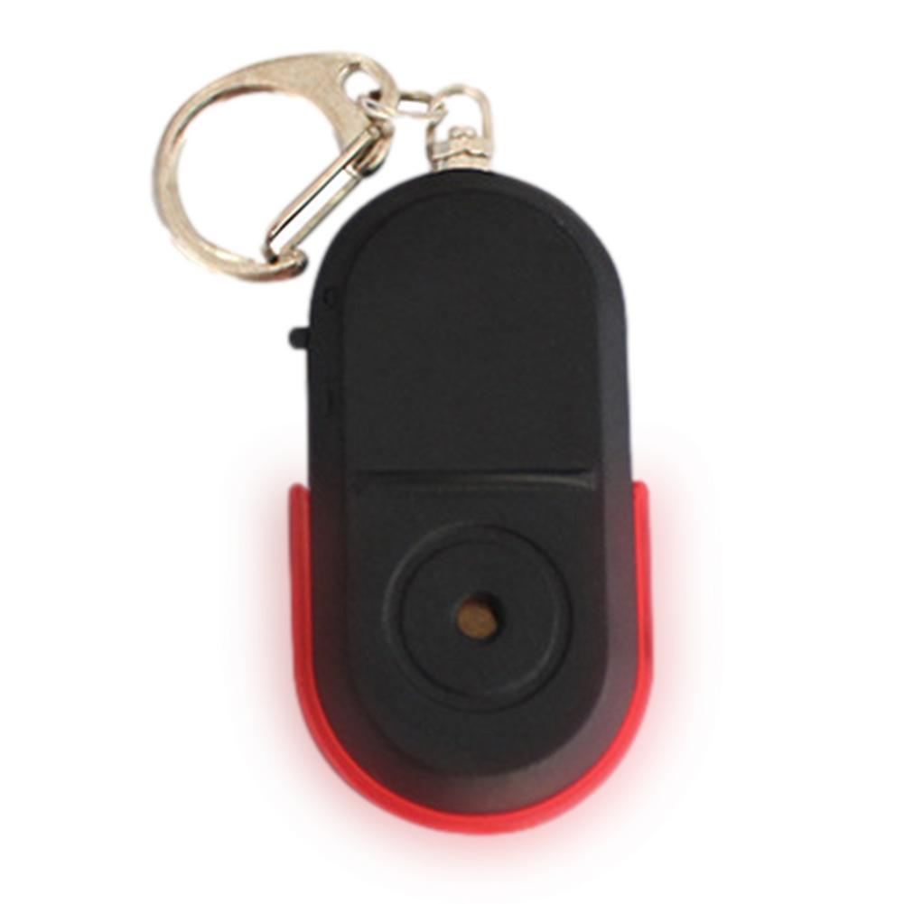 Intelligenter anti-verlust-alarm mit led-pfeife, schlüsselfinder, blinkendem ton, alarmsteuerung, schlüsselortungsgerät, schlüsselanhänger-finder und tracker mit schlüsselring: Rot