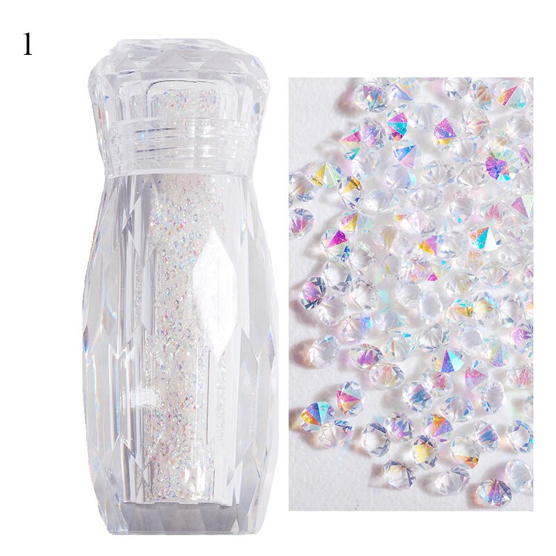 Glass ab krystall spiker kaviar perler neglekunst dekorasjoner gjør-det-selv-edelstener gjør-det-selv skjønnhet bittesmå rhinestones 3d mikro nisse negler dekorasjon: 1