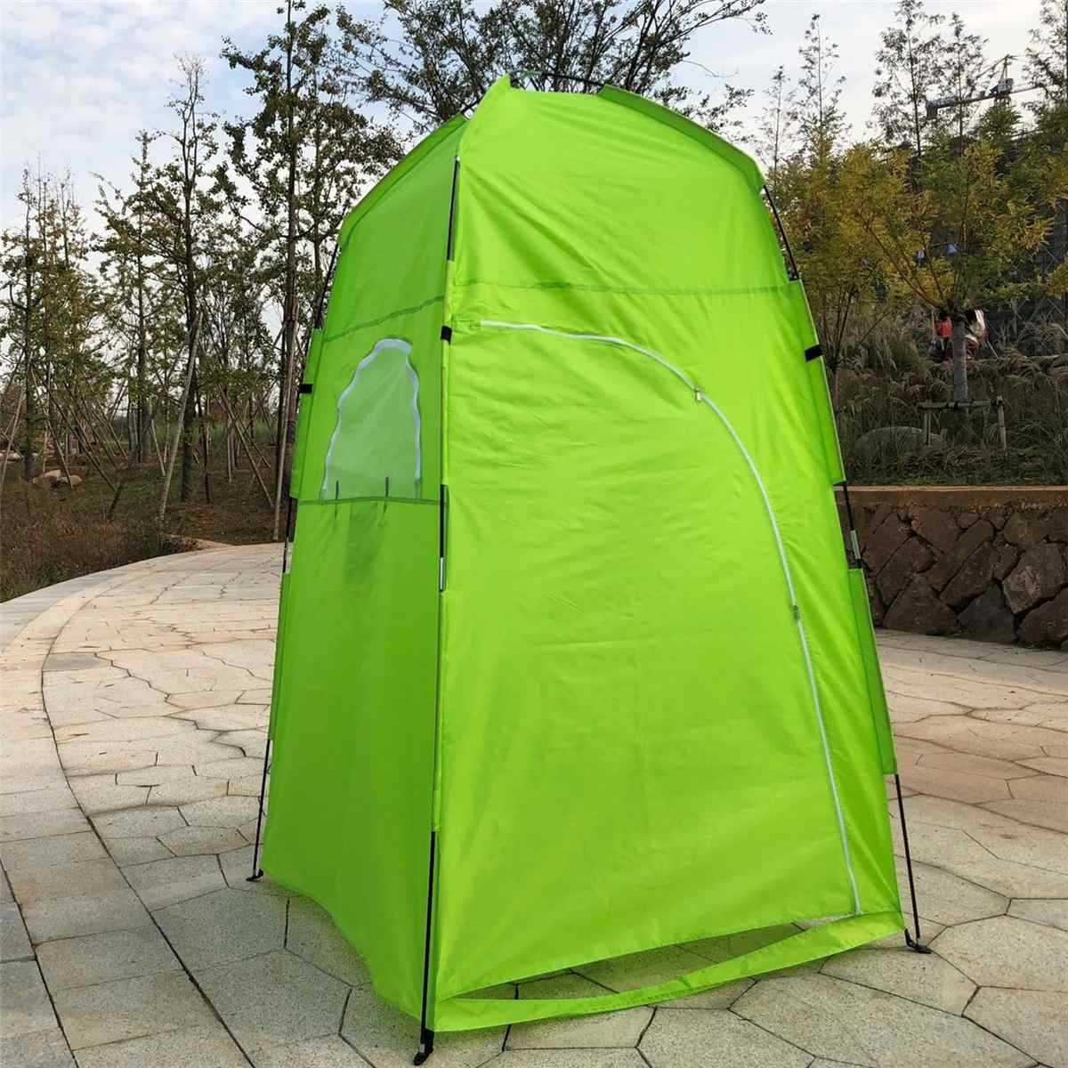 Single Shower Tent Beach Fishing Outdoor Camping Toilet Tent Outside Privacy Changing Room Shelter with Tote Bag and Accessories