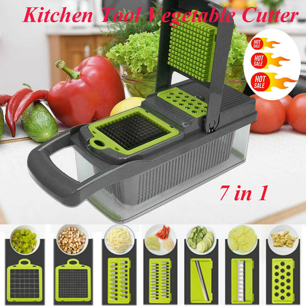 7 in1 mat grønnsaker frukt skreller cutter slicer dicer choppers mandoline slicer frukt cutter gulrot rasp grønnsak slicer