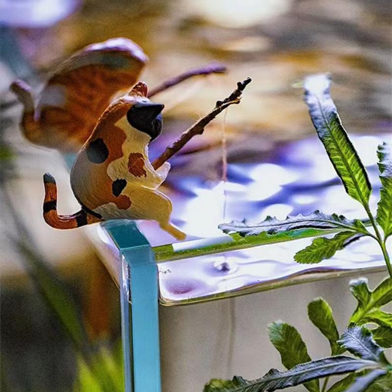 Fish Tanks Resin Decoration Aquariums Landscapes Fishing Figurine Statue
