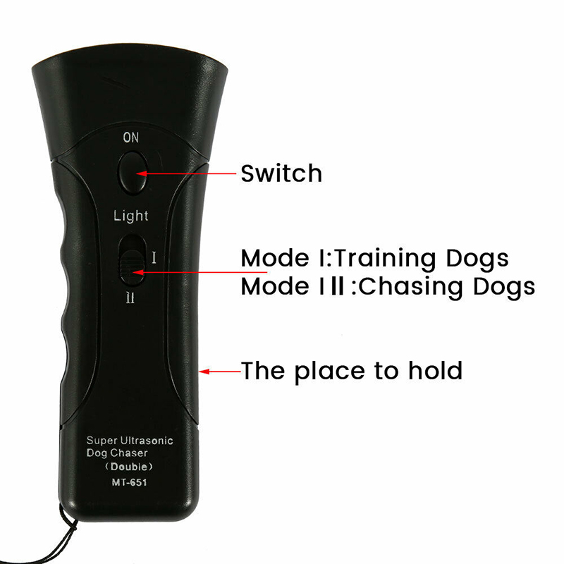 Multifunktionale Sanfte Anti-Bellen Verfolger Haustier Produkte Ultraschall Haustier Hund Anti Bellen TrainerWith hoch Energie LED Taschenlampe