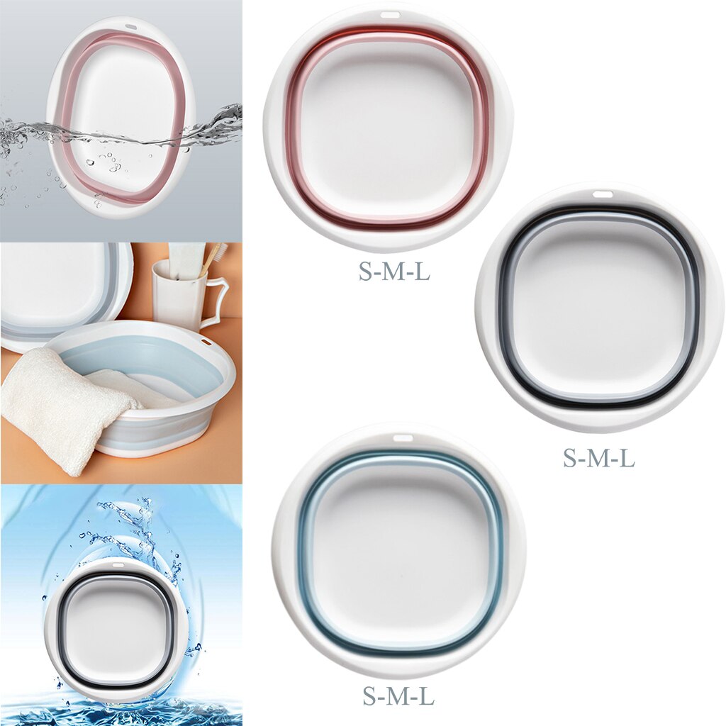Collapsible Washing Basin Tub Foldable Washbasin Dish Tub Multi-Purpose for Camping Laundry Kitchen Indoor Outdoor Accessories