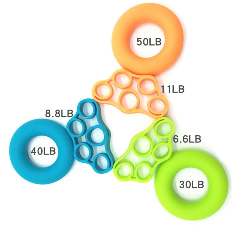 2 sztuk/zestaw kulka robić ściskania chwyt silikonowy pierścień odporność na rękę zespół rozciągacz na palce ćwiczenia przedramię nadgarstka szkolenia nadgarstkowy ekspander