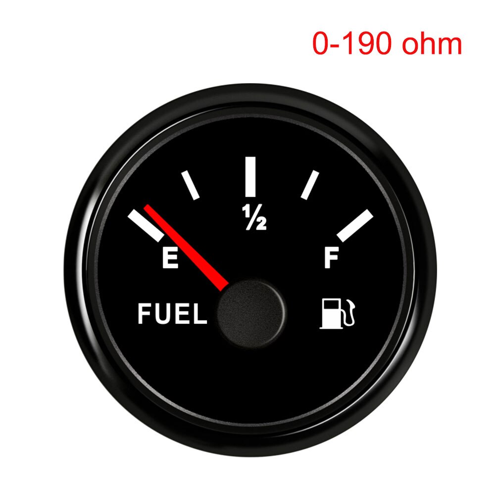 0 ~ 190ohm Brandstofniveausensor Waterdichte IP67 Boot Auto Water Niveau/Brandstofmeter Met 52Mm Gauge 150/200/250/300/350Mm: Fuel Gauge 190ohm
