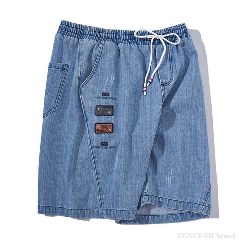 Tide fat man plus fat XL para hombre, pantalones cortos vaqueros de cinco puntos de verano, 130 kg, 6xl era delgada, fat guy youth