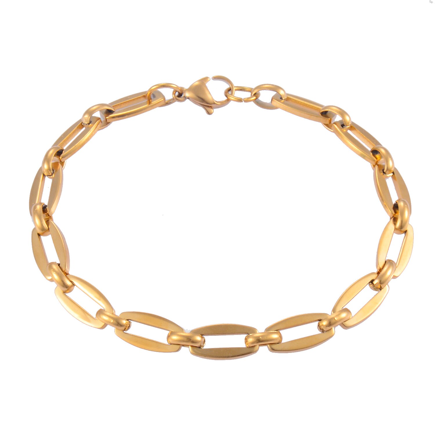 Roestvrij Stalen Armband Goud Persoonlijkheid Mannen En Vrouwen Sieraden Populaire Hip Hop