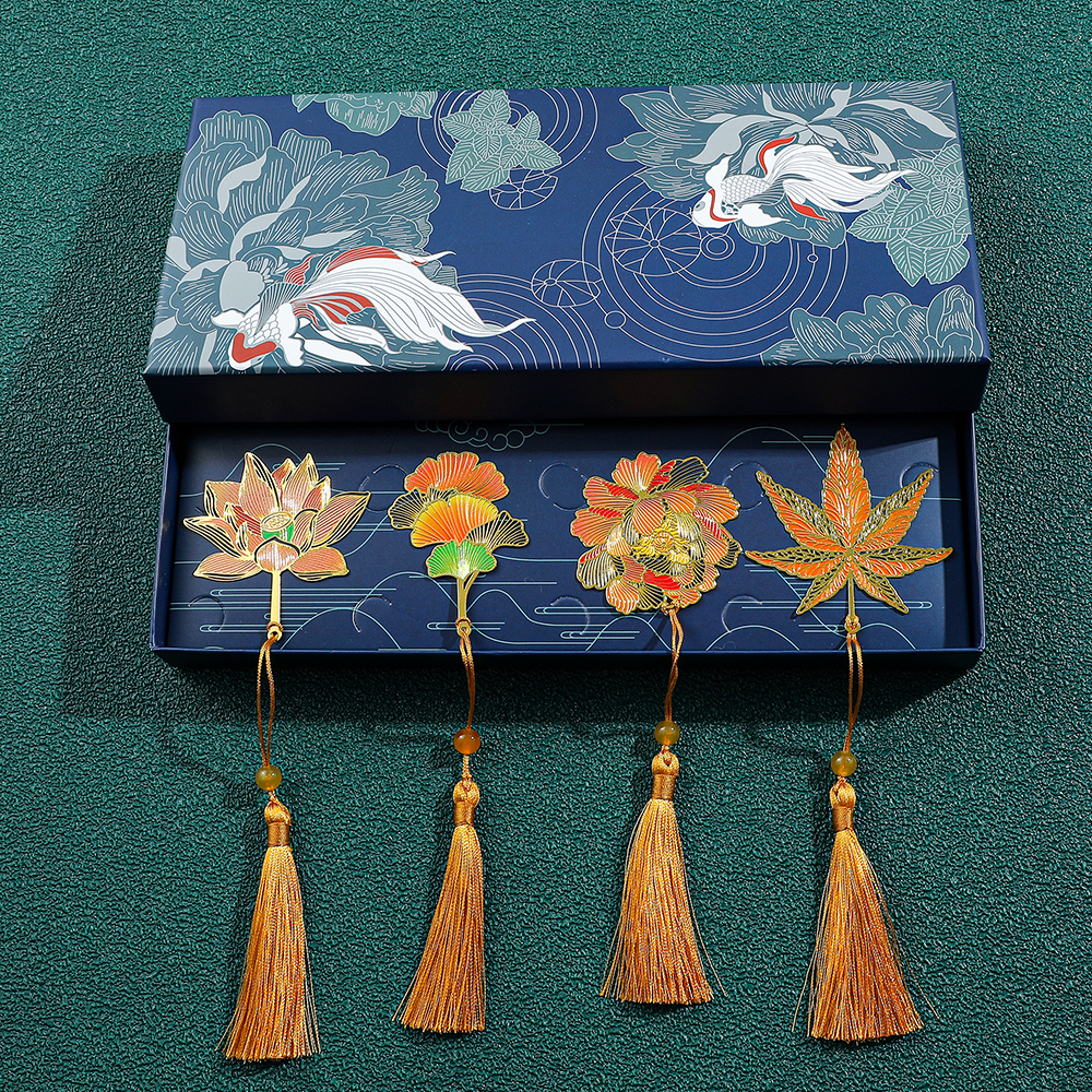 Eenvoudige holle messing boekenlegger, mooie boekenlegger met klavertje vier en libelle, boekenlegger, boekenvriend, leesbenodigdheden: Donkergrijs