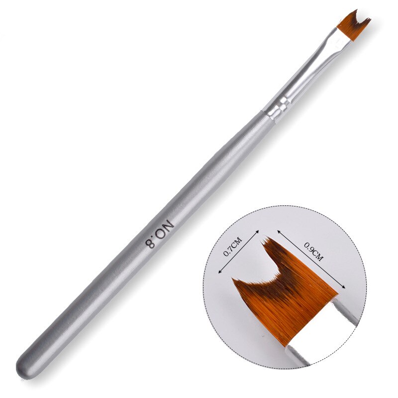 Cortador de bordes de línea francesa, recortador de plantillas de varios tamaños, cepillo de uñas francés, pegatinas de Arte de uñas, accesorios de herramientas de , 1 ud.: French pen 02