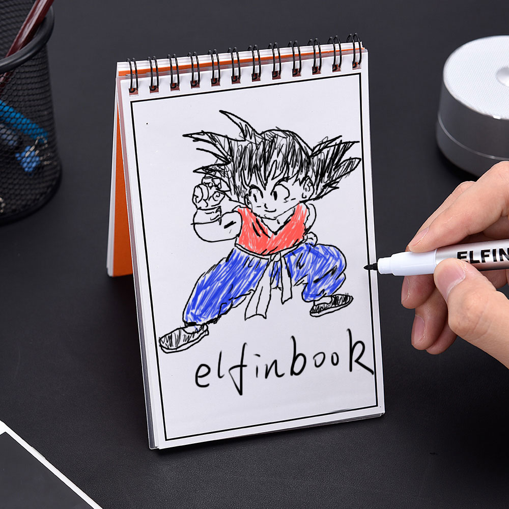 Elfinbook Spiral Mini Smart Reusable Notebook Sketchbook Memo Book Pad Notepad for Drawing Painting like Rocketbook
