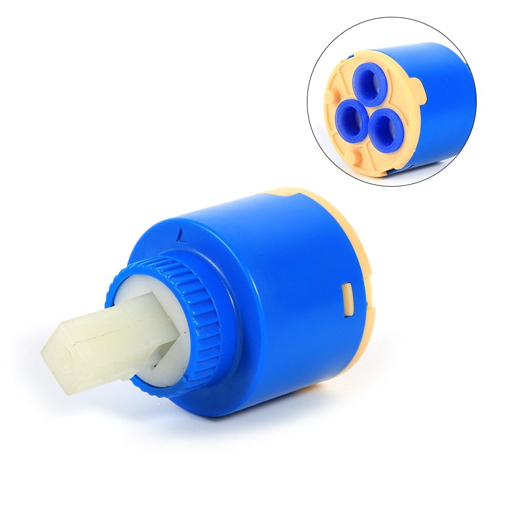 35Mm Keramische Cartridge Water Mengkraan Innerlijke Controle Kraan Klep Pp Plastic Blauw Praktische Keramische Schijf Cartridge Badkamer