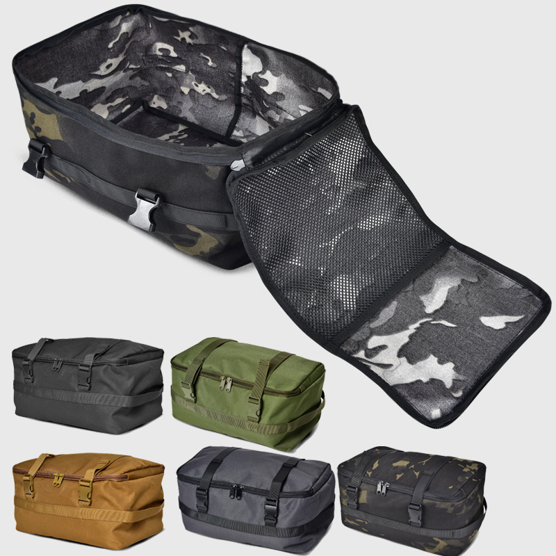 Bolsa de armazenamento de sapatos táticos, organizador de acampamento, caminhadas ao ar livre, sacos de piquenique, fogão, pacote de transporte, portátil, bolsa de montagem de classificação