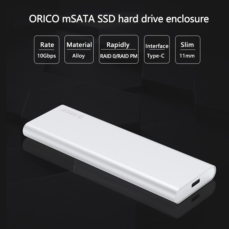 Orico Msg All-Aluminium UBS3.0 In-Line Msata Harde Schijf Doos Laptop Solid State Ssd Mini Draagbare Externe doos: M2G-U3