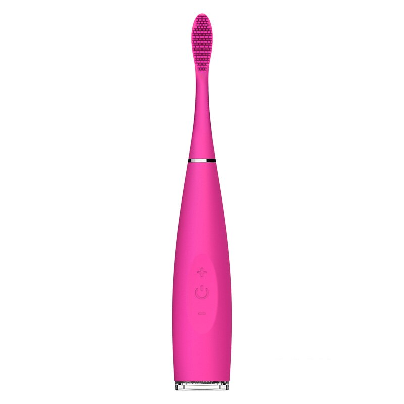 Cepillo de dientes eléctrico sónico de silicona, cepillo de dientes eléctrico de cerdas suaves, impermeable, Limpieza Profunda, cabezal de cepillo de grado alimenticio,: Red
