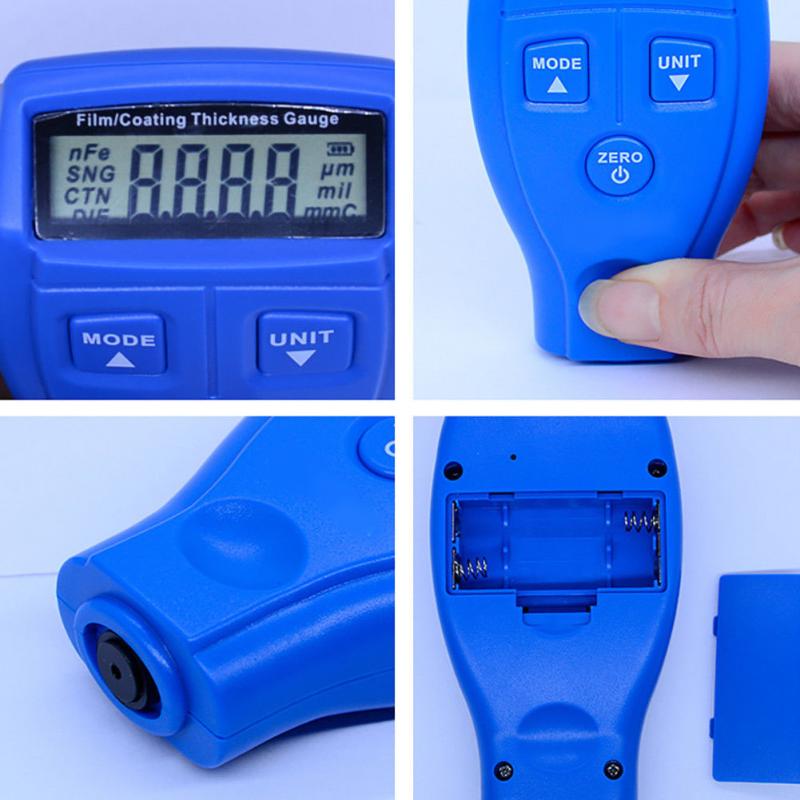 Film Verf Coating Dikte Meters Meet Meter Non-Magnetische Auto Oppervlak Verf Dikte Meetinstrumenten Meter Tester