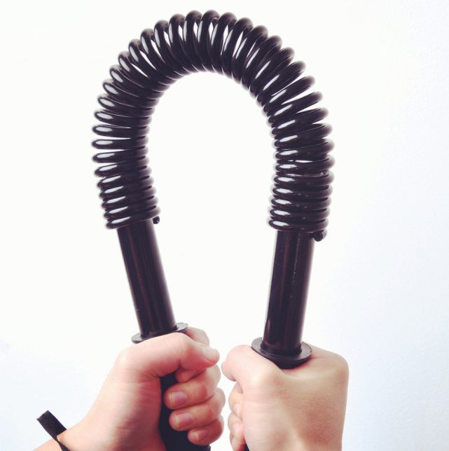 Fitness arm force device black spring home arm force bar chest expander fitness equipment grip bar