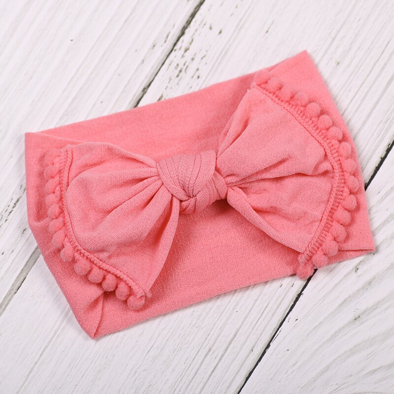 Focusnorm baby peuter schattige meisjes strik haarband elastische tulband knoop konijn hoofdband hoofddeksel haarspeld strik voor meisjes hoofdbanden: I