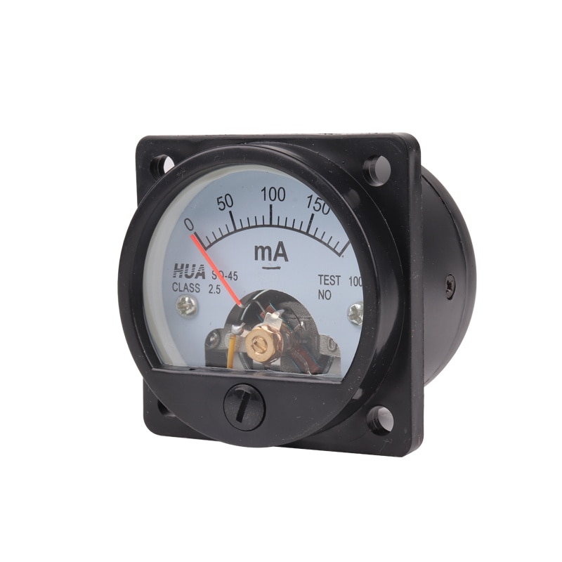 HUA Also-45 DC mA Amperemeter Zeiger Analog Rund Marine Kunststoff Instrument Sauerei Strom Werkzeuge Fabrik Echte
