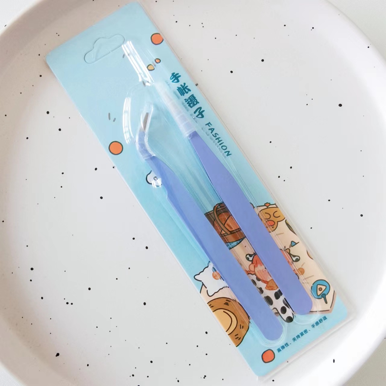 Minkys Aankomst Snoep Kleur 2 Stuks Pincet Tool Voor Tijdschrift Sticker Esd Schoonheidssalon Diy Staal Pincet Spot Accessoires: YELLOW