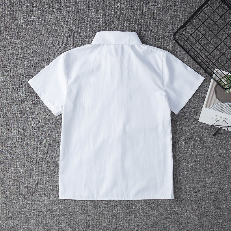 Japansk studerende kortærmet hvid skjorte til piger mellemgymnasium uniformer skolekjole jk uniform top stor størrelse xs -5xl