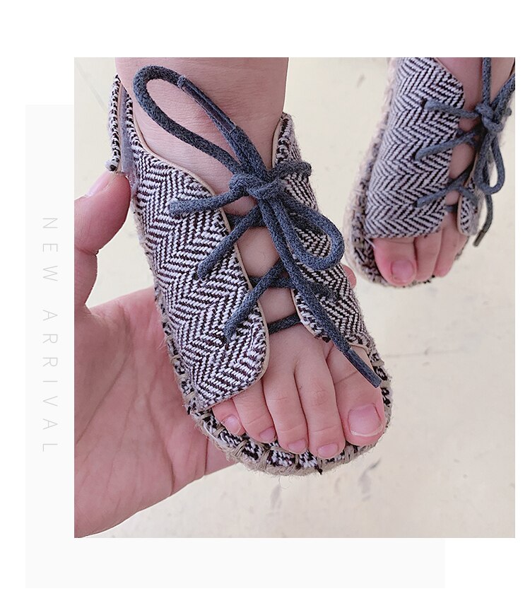 Sandalias transpirables para niños para niñas, nuevas sandalias coreanas de algodón para niñas, zapatos de playa para niños dulces, zapatos de verano para niñas pequeñas, sandalias para niñas