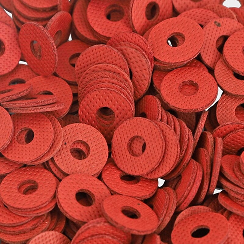 11UB 100Pcs Insulation Red Steel Paper Fast bar Paper Gasket Screw Insulation Gasket Fiber Main Board Insulation Washer