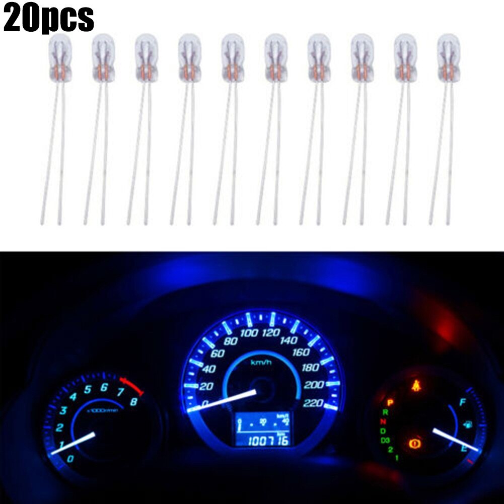 20pcs Miniature 3mm 12V T3 Lamp Light Bulb Incandescent Filament T3 Halogen Bulb Car Audio Gear Indicator Light Dashboard Bulbs
