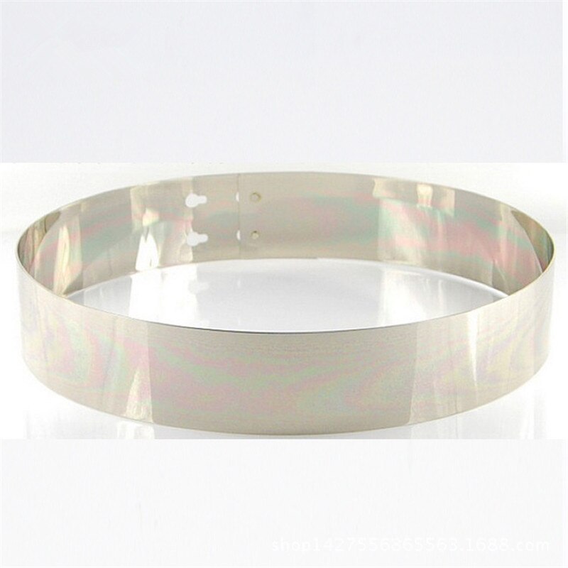 Cinturón de Metal con espejo para mujer, cinturón dorado de , estilo europeo, ancho de 4,5 cm, BL17