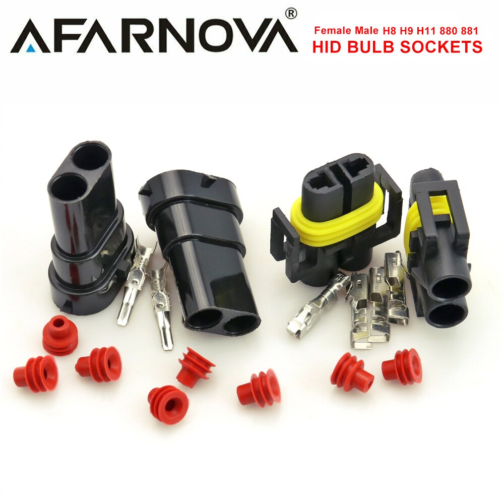 H4 9003 HB2 Keramische Vrouwelijke Socket Adapter Lamp Holder Mannelijke Koplamp Connector H1 H7 H8 H11 9005 9006 Lamp Plug hid Amp Terminal
